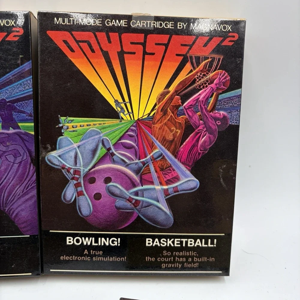 Odyssey 2 Game Lot 4 Computer Golf Football Baseball Bowling‎ Basketball Sports